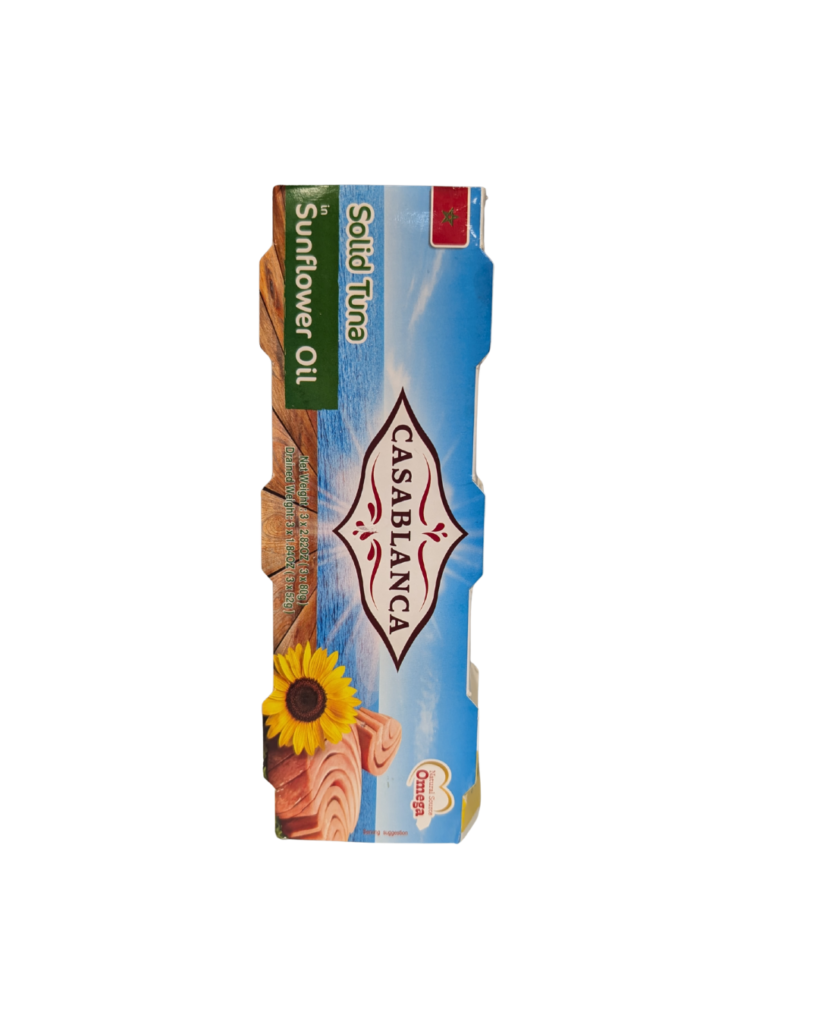 Casablanca Solid Tuna in Sunflower Oil – 3 x 80g