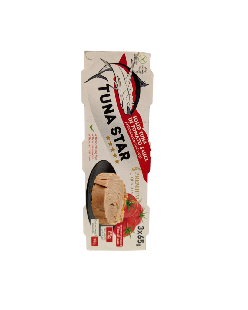 Tuna Star Solid Tuna in Tomato Sauce – 3 x 65g